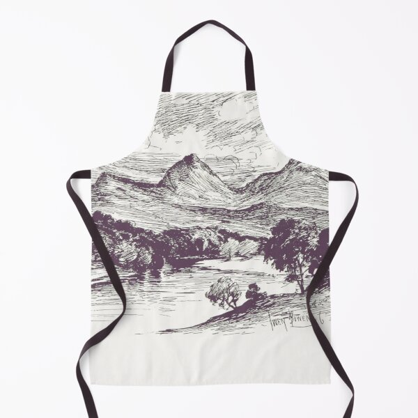 Item preview, The Eildon Hills from the River Tweed | Illustration by Owen Bowen 1896 designed and sold by yourscotborders.