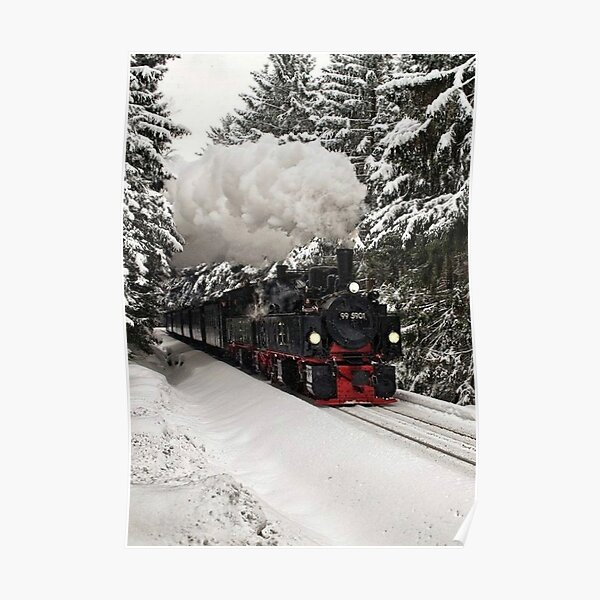 North Pole Locomotive Poster
