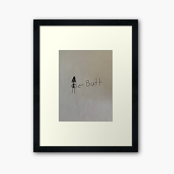 Butt Framed Art Print