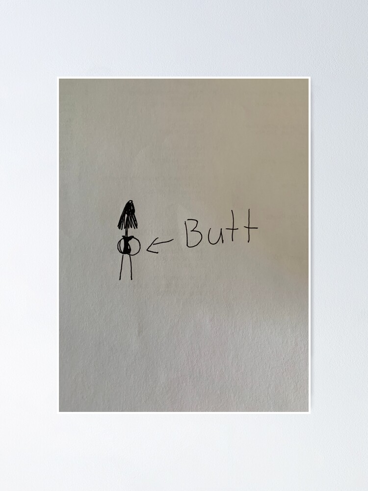 Thumbnail 1 of 3, Poster, Butt designed and sold by WordsByJake.