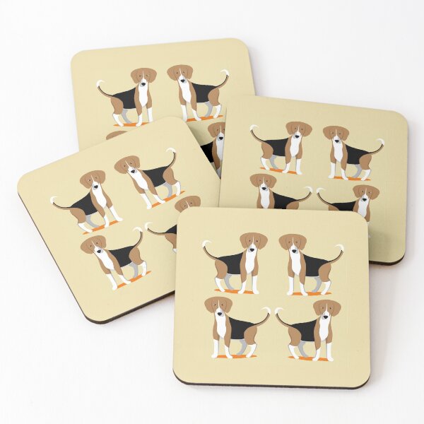 Item preview, Neo the Beagle on yellow background designed and sold by drawingKatarina.