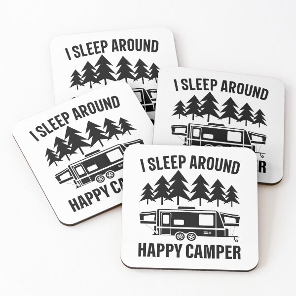 Item preview, I Sleep Around Happy Camper designed and sold by GravitiTees.