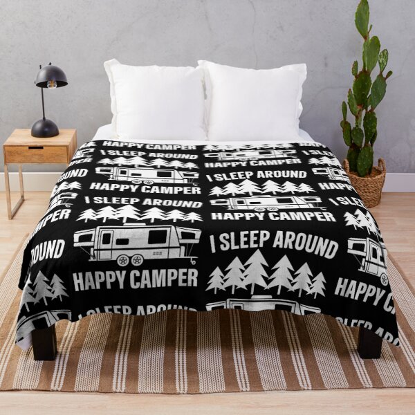Item preview, I Sleep Around Happy Camper Wanderlust designed and sold by GravitiTees.