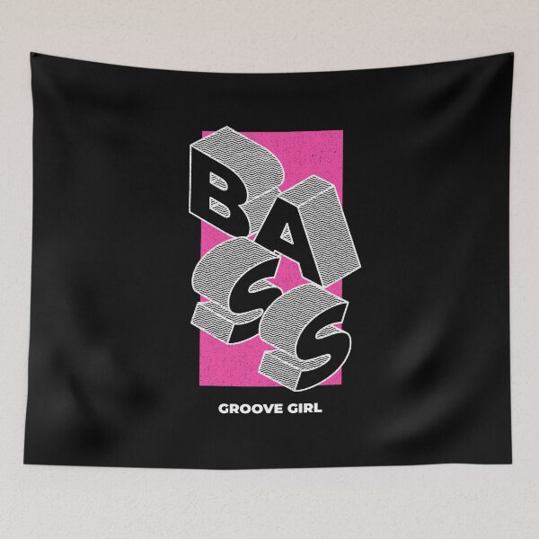 Item preview, BASS. Groove Girl. 3D Lettering. Female Bass Player designed and sold by GuitarSwitch.