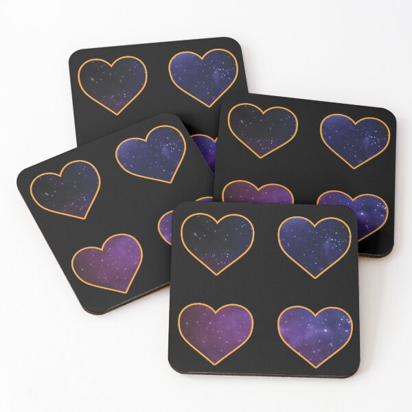 Item preview, Orange Bordered Space Hearts designed and sold by BelindaFuller.