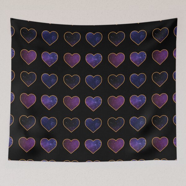 Item preview, Orange Bordered Space Hearts designed and sold by BelindaFuller.
