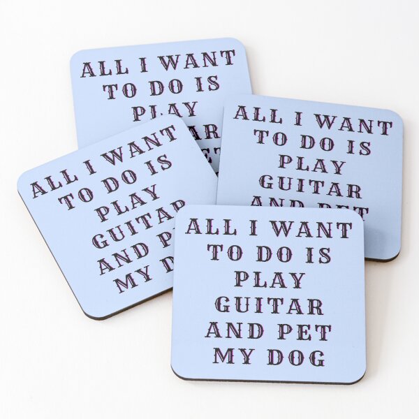 Item preview, All I Want to do is play Guitar and pet my Dog | guitar funny designed and sold by fantasticpud.
