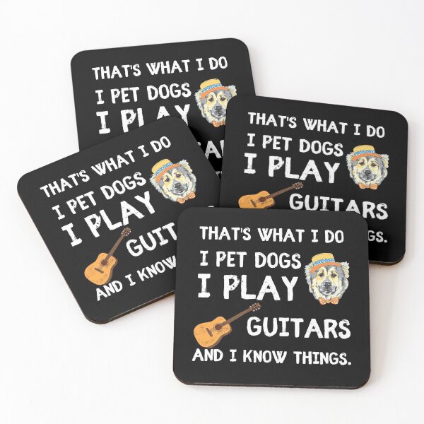 Item preview, That What I Do I Pet Dogs I Play Guitars & I Know Things funny guitarist vintage designed and sold by OneTimeEngineer.
