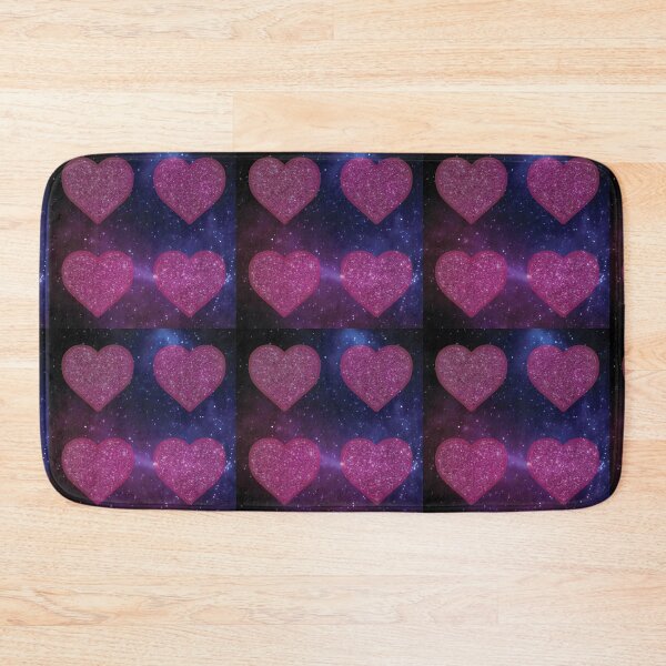 Item preview, Pink Glitter Hearts in Space designed and sold by BelindaFuller.