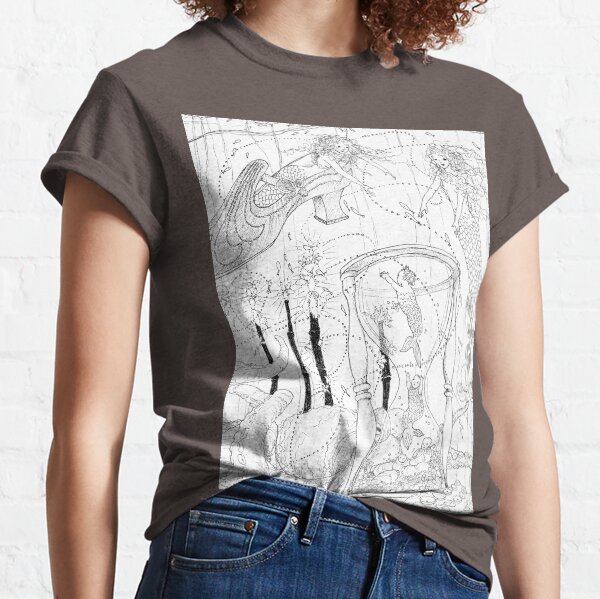Close-up of a Shelter-in-Place illustration called 'Jessica. we found your shoe' Classic T-Shirt