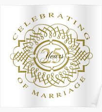 25th Wedding Anniversary Poster