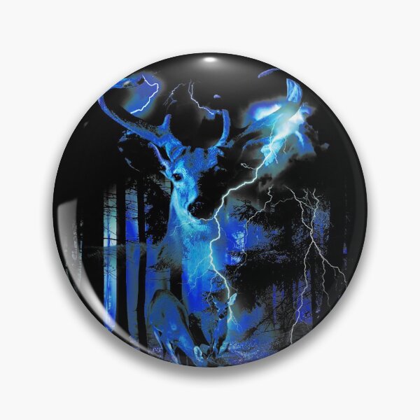 Item preview, Deer Hunter Forest Nature Mountain Lightning  designed and sold by Stephani Analah.