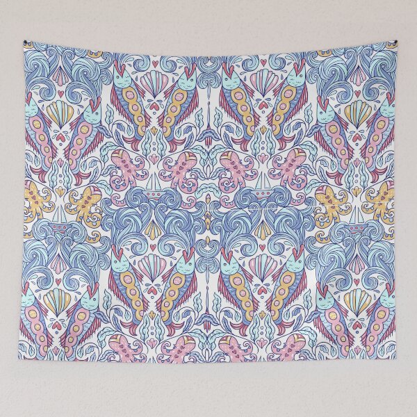 Item preview, abstract intricate architectural fish pattern design designed and sold by AnujShah7.