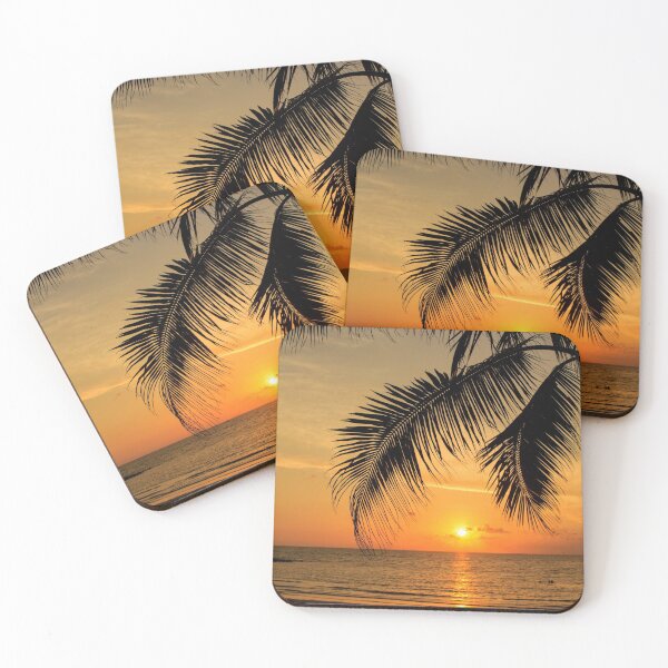 Item preview, Tropical beach at sunset designed and sold by Rrrainbow.