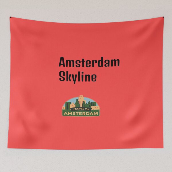 Item preview, Red Amsterdam Skyline designed and sold by DamaliePierre.