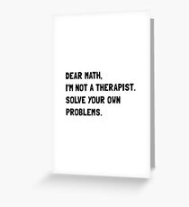 Dear Math Greeting Card