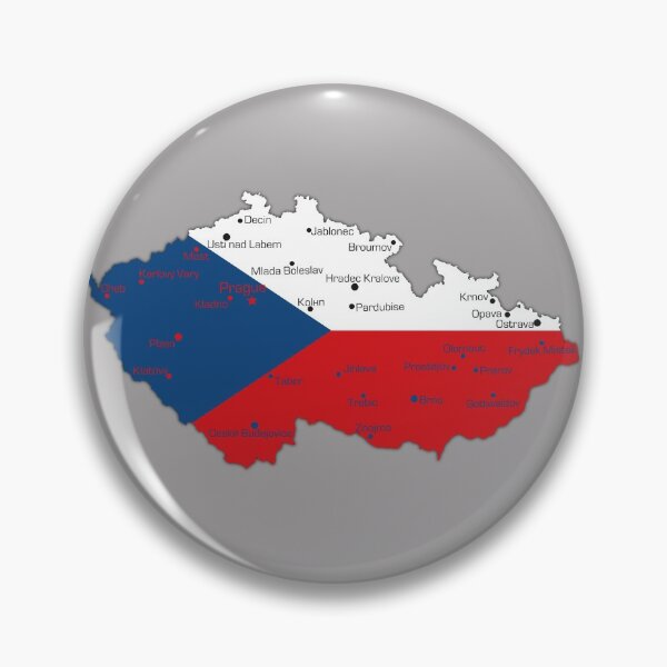 Item preview, Czech map with national flag, Czech Flag inside Map of Czech Republic with Major Cities  designed and sold by mashmosh.