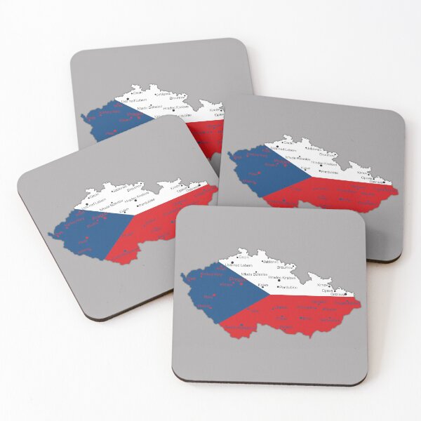 Item preview, Czech map with national flag, Czech Flag inside Map of Czech Republic with Major Cities  designed and sold by mashmosh.