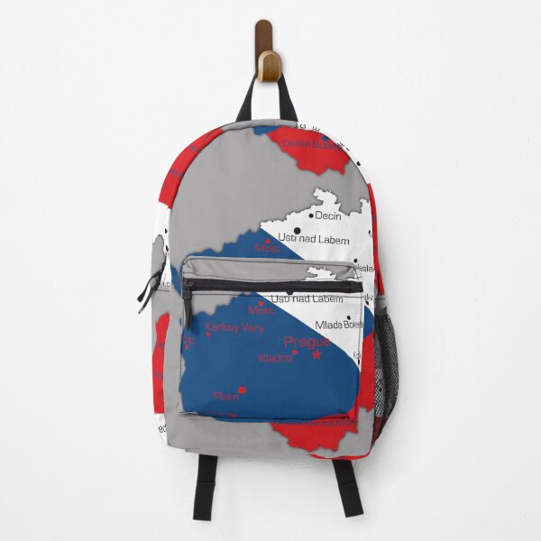 Item preview, Czech map with national flag, Czech Flag inside Map of Czech Republic with Major Cities designed and sold by mashmosh.