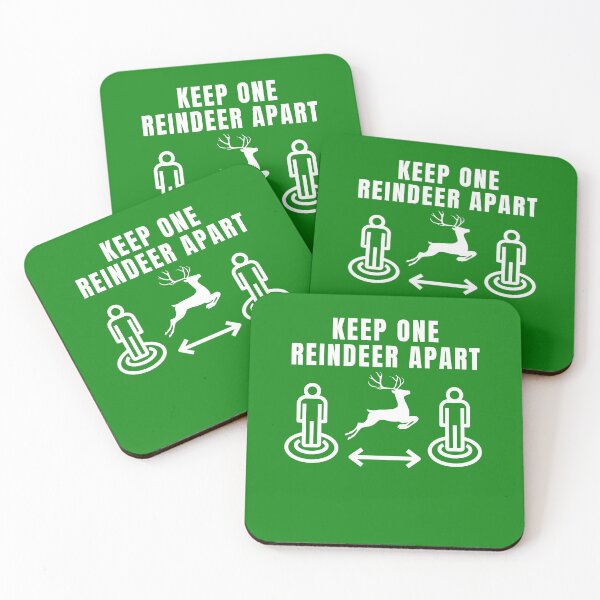 Item preview, Keep One Reindeer Apart - Funny Social Distancing designed and sold by KarolinaPaz.