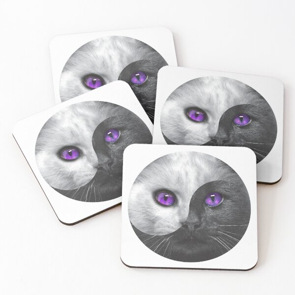 Item preview, Yin Yang Cat Meditation Yoga Buddha hippie designed and sold by Stephani Analah.