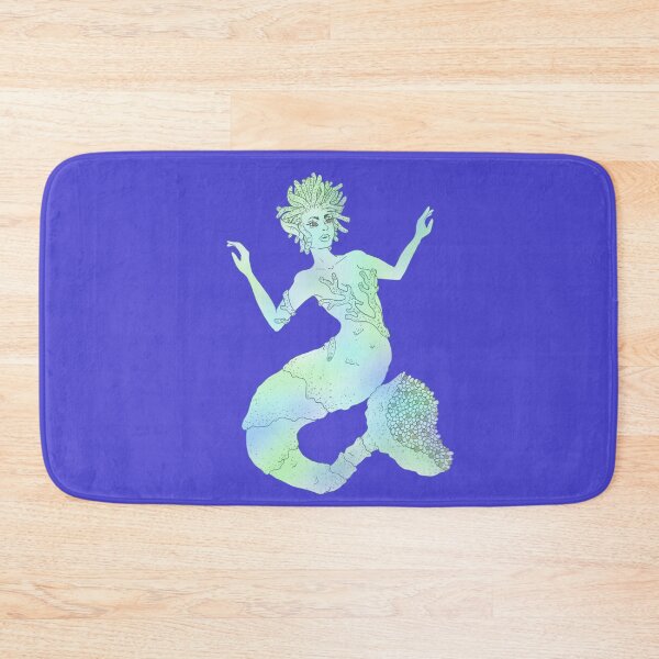 Item preview, Inked Coral Mermaid in Blue and Green designed and sold by AvalonUnmuzzled.
