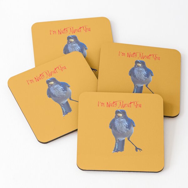 Item preview, Blue Jay And Nut I'm Nuts About You In Nature With Concetta Ellis designed and sold by concettaellis.