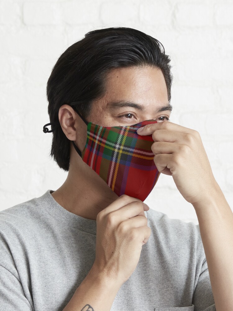 Alternate view of Royal Stewart Tartan Mask