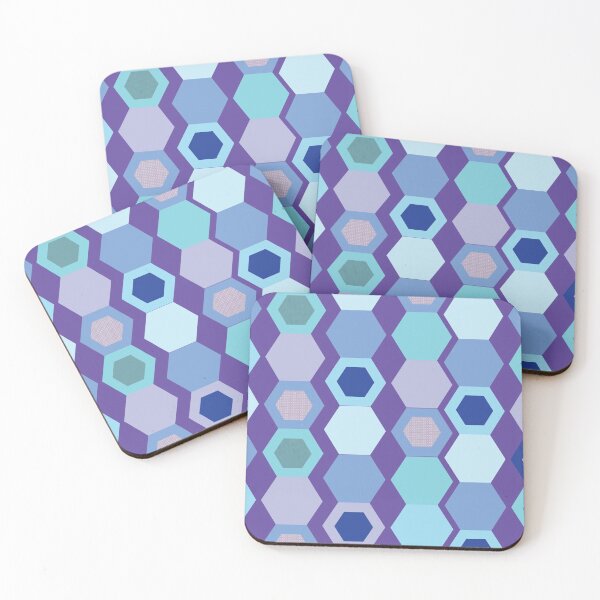 Item preview, Winter Colored Hexagon Anomaly Pattern designed and sold by Winter-18.