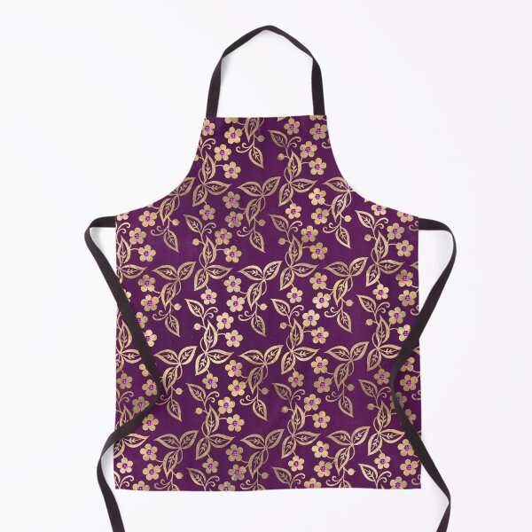 Item preview, Eastern Garden of Gold and Amethyst Floral Motifs designed and sold by WisdomInspired.