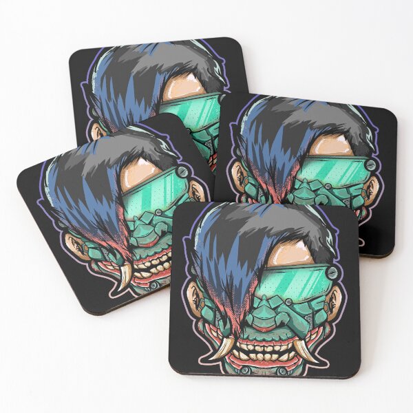 Aperçu de l'œuvre Tiger Cyberpunk Samurai Demon Cadeaux Masque Masque Chirurgical Tiger créée et vendue par RedCut.
