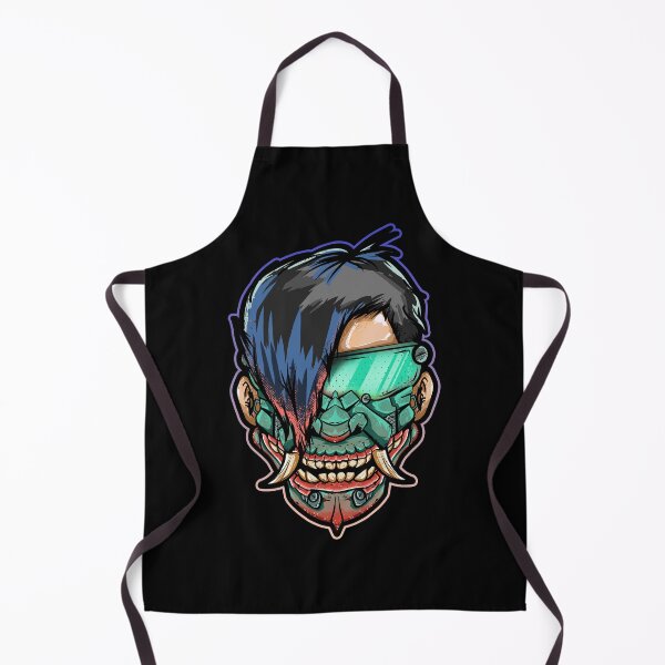 Aperçu de l'œuvre Tiger Cyberpunk Samurai Demon Cadeaux Masque Masque Chirurgical Tiger créée et vendue par RedCut.