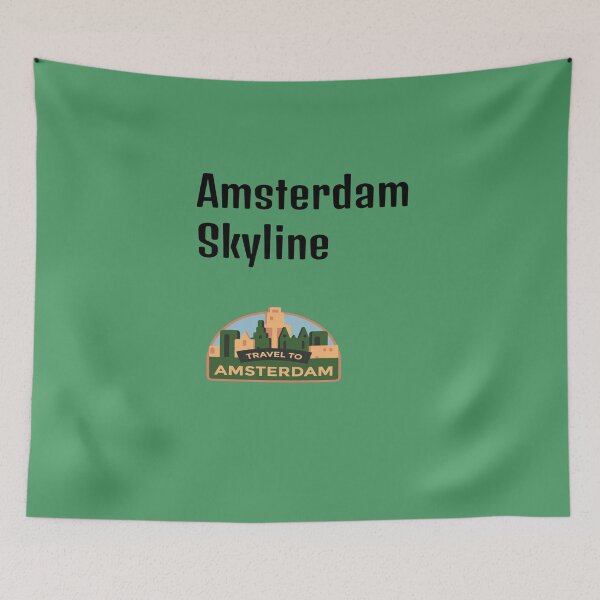 Item preview, Green Amsterdam Skyline designed and sold by DamaliePierre.