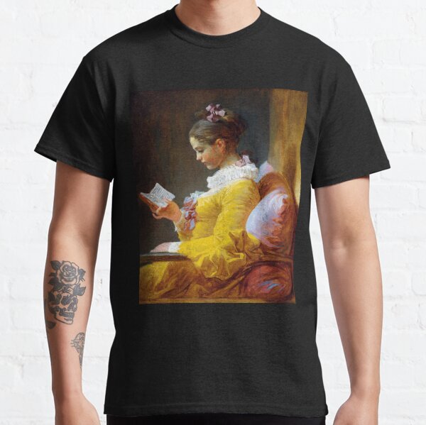 A Young Girl Reading-Jean-Honore Fragonard Classic T-Shirt