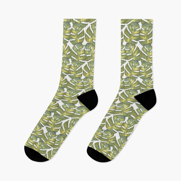 Item preview, Watercolor monstera leaves designed and sold by TanyaMakesART.