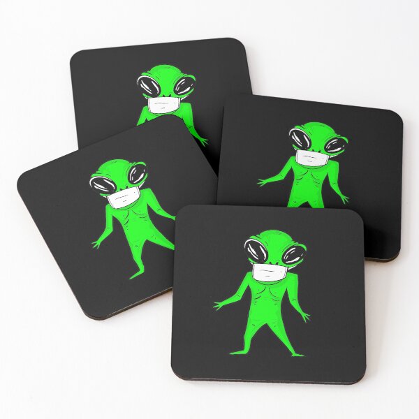 Item preview, coronavirus halloween face mask alien  designed and sold by Gossip Rag.
