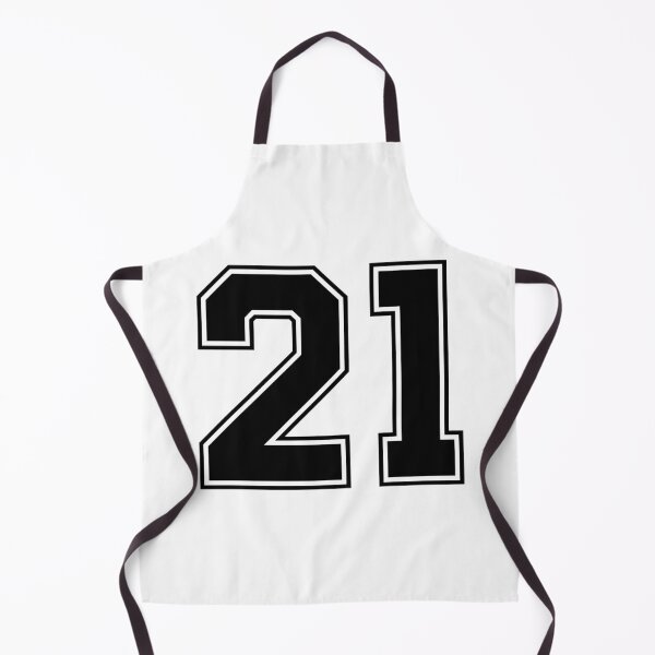 Item preview, 21 American Football Classic Vintage Sport Jersey Number in black number on white background for american football, baseball or basketball designed and sold by Marcin Adrian.