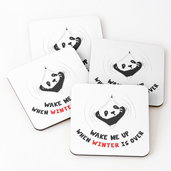 Item preview, Panda Wake Me Up When Winter Is Over A Small Shy Panda Hides Itself Red designed and sold by Paulina Vanlife.