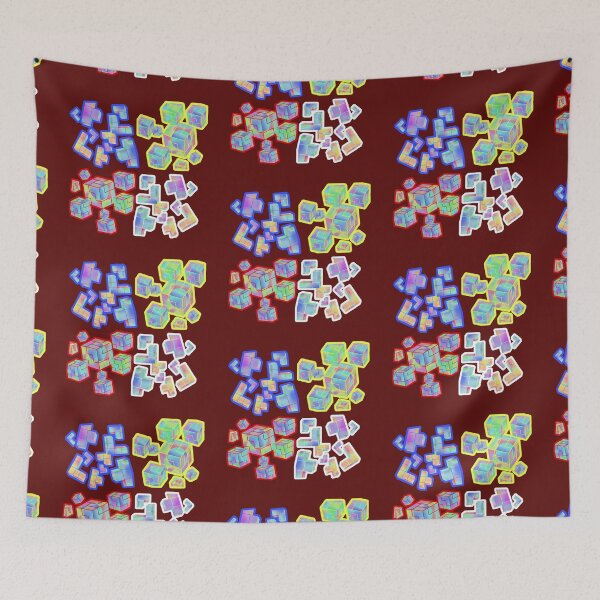 Item preview, Crazy colorful cubical pattern designed and sold by Drawourdestiny ..