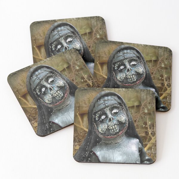 Item preview, Creepy Horror Nun | Surreal Death Skull Nun Surrealist Art TM11 designed and sold by triciakitty.