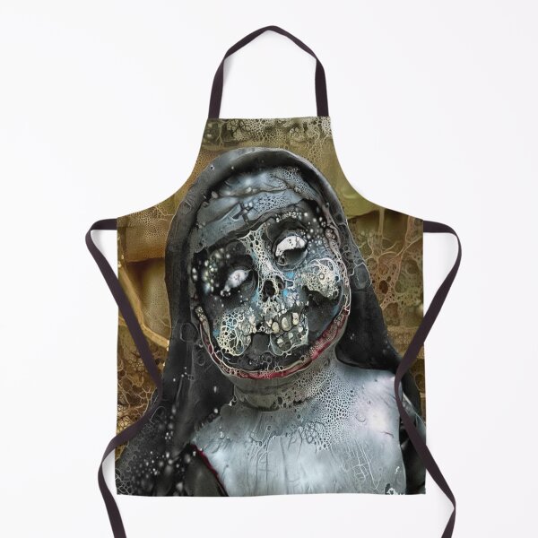 Item preview, Creepy Horror Nun | Surreal Death Skull Nun Surrealist Art TM11 designed and sold by triciakitty.