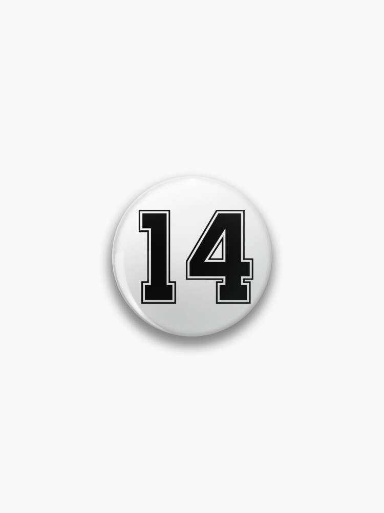 14 American Football Classic Vintage Sport Jersey Number in black number on  white background for american football, baseball or basketball | Poster