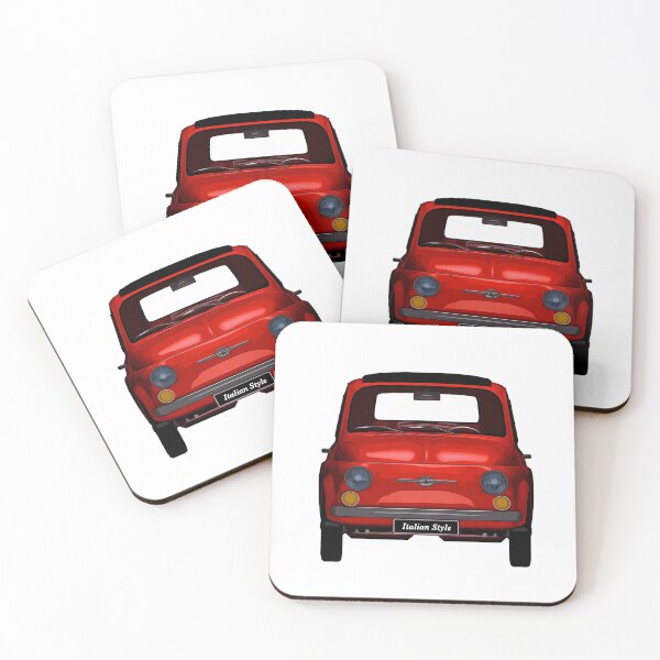 Item preview, Classic Red Italian car 500 front view designed and sold by PeterADesign.