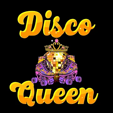Imagen de la obra Disco Queen Retro Roller Disco Roller Skating Disco Woman Gear de DynamicDesign