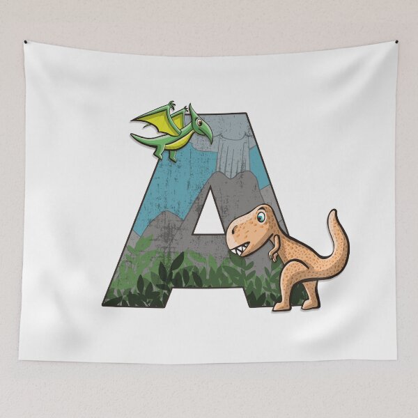 Item preview, Initial letter A with dinosaurs kids decoration designed and sold by Between Clouds.