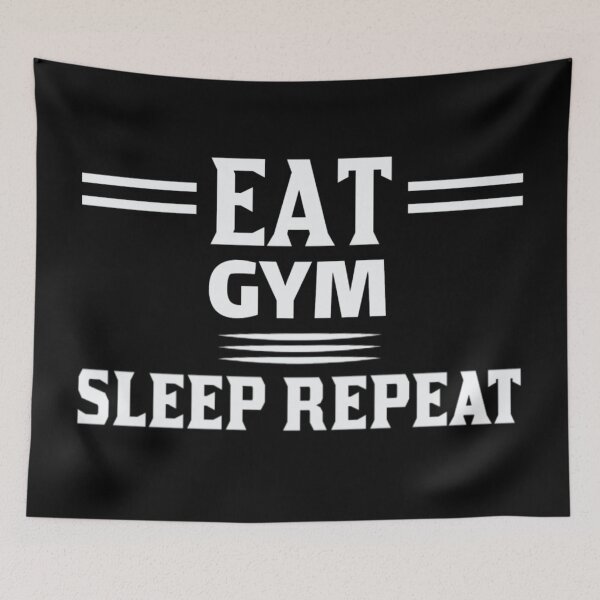 Item preview, Eat Gym Sleep Repeat designed and sold by Qudkin.
