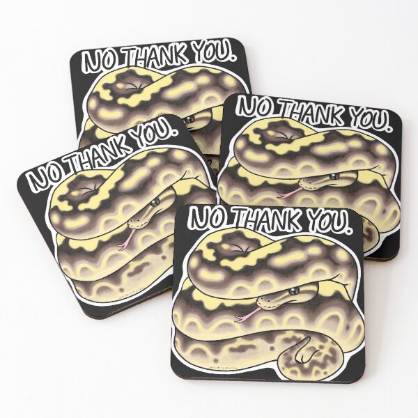 Item preview, "No Thank You" Ball Python designed and sold by Whimsy Works Digital Art.