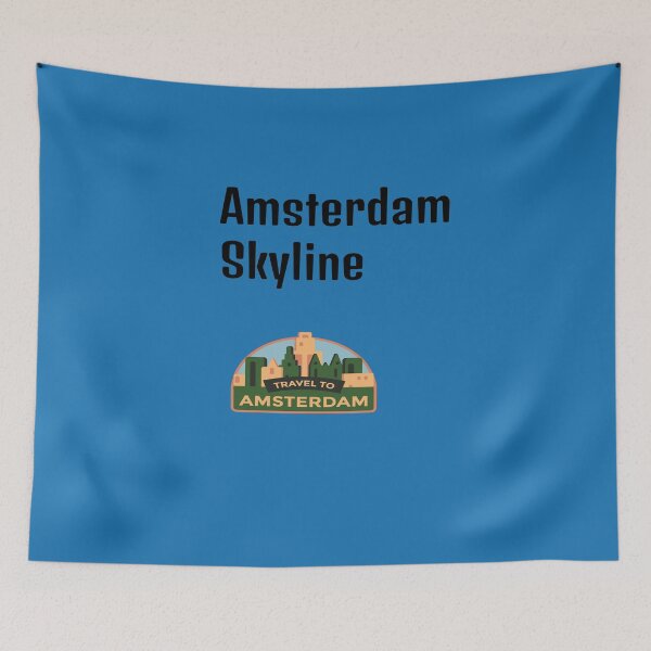 Item preview, Blue Amsterdam Skyline designed and sold by DamaliePierre.