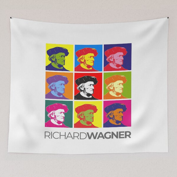 Item preview, Richard Wagner pop-art portrait poster designed and sold by CMYKStudio.