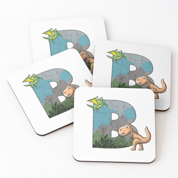 Item preview, Initial letter B with dinosaurs kids decoration designed and sold by Between Clouds.